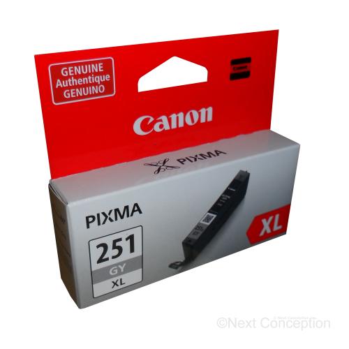 Absolute Toner Genuine Canon OEM CLI-251XL Gray High Yield Ink Cartridge (6452B001) Original Canon Cartridges