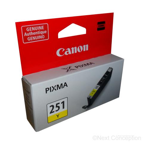Absolute Toner Canon CLI-251 Original Genuine OEM Yellow Ink Cartridge | 6516B001 Original Canon Cartridges