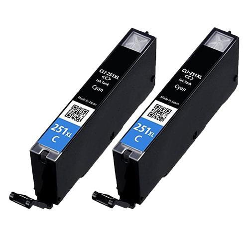 Absolute Toner Compatible Canon CLI-251XL (6449B001) Cyan High Yield Ink Cartridge For Canon Pixma Printers - Absolute Toner Canon Ink Cartridges