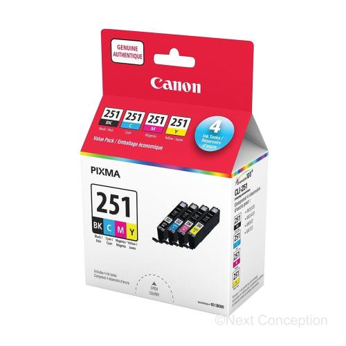 Absolute Toner Canon CLI-251 Color Ink Cartridges Combo Pack | 6513B009 Original Canon Cartridges