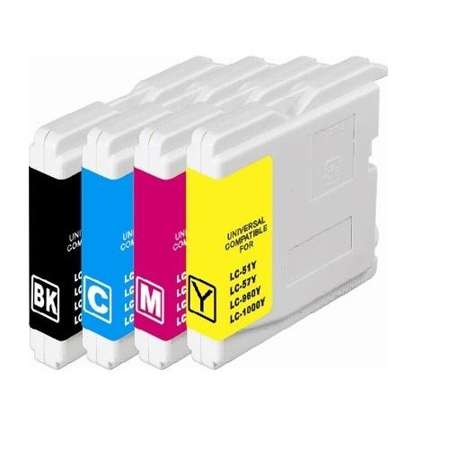 Absolute Toner Compatible Brother LC51 Ink Cartridge High Yield BK/C/M/Y Combo - Absolut Toner Brother Ink Cartridges