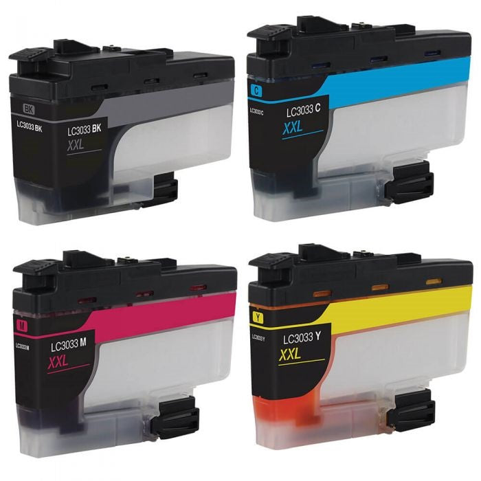 Absolute Toner Compatible Brother LC3033 High Yield Combo Ink Cartridge BK/C/M/Y Brother Ink Cartridges