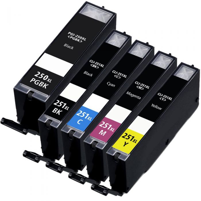 Absolute Toner Compatible Canon PGI-250XL and CLI-251XL High Yield Color Combo Ink Cartridge Canon Ink Cartridges