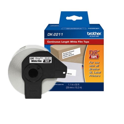 Absolute Toner Brother DK2211 Original Genuine OEM Black on White Continuous Length Film Tape Brother Tape