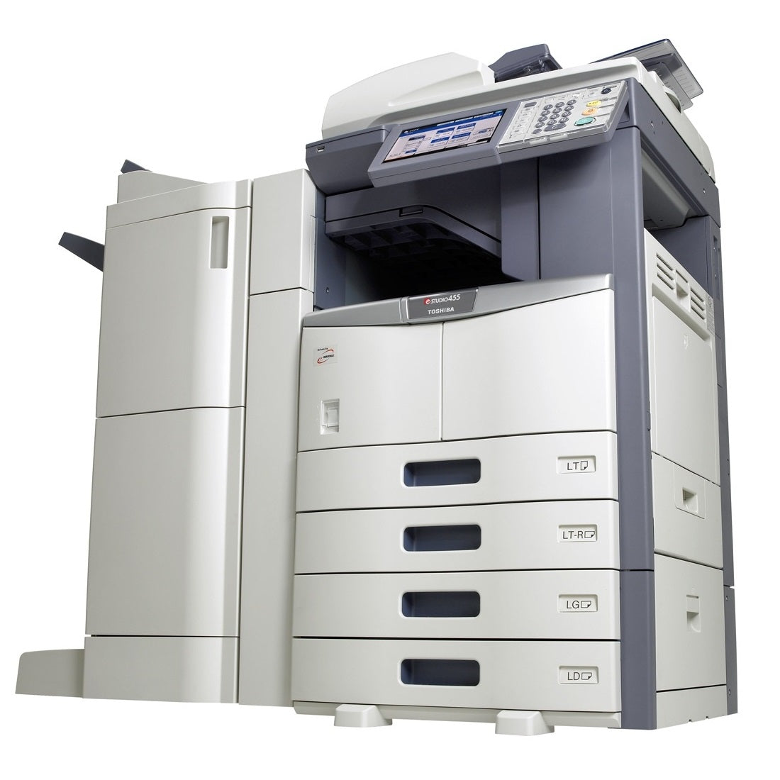 Absolute Toner $69/Month Toshiba eStudio 355SE Multifunction Monochrome Laser Printer, 11" x 17" With 35PPM, Copy, Print, Scan, Duplex, Network, USB Print/Scan Showroom Color Copiers