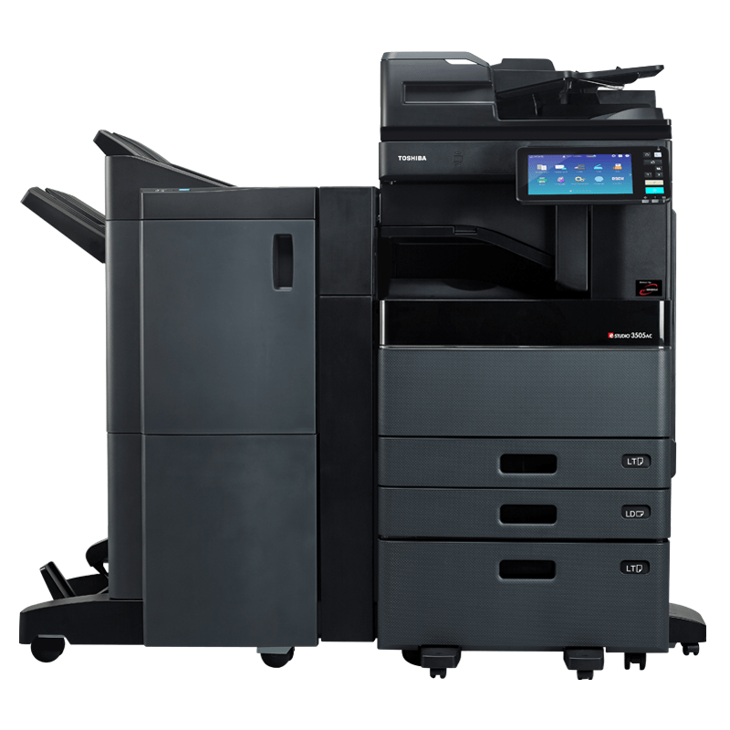 Absolute Toner $69/Month Toshiba E-Studio 3505AC Color Multifunction Laser Printer, 11" x 17" With 1,200 x 1,200 DPI Print Resolution And Auto Image Quality Control Function Showroom Color Copiers