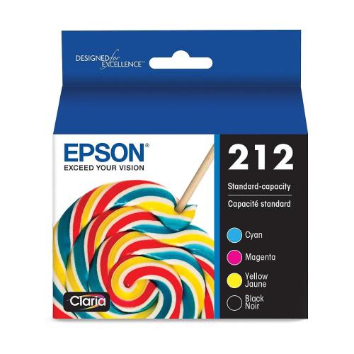 Absolute Toner Genuine Epson T212 Claria Black and Color Combo Pack Ink - T212120BCS Original Epson Cartridges