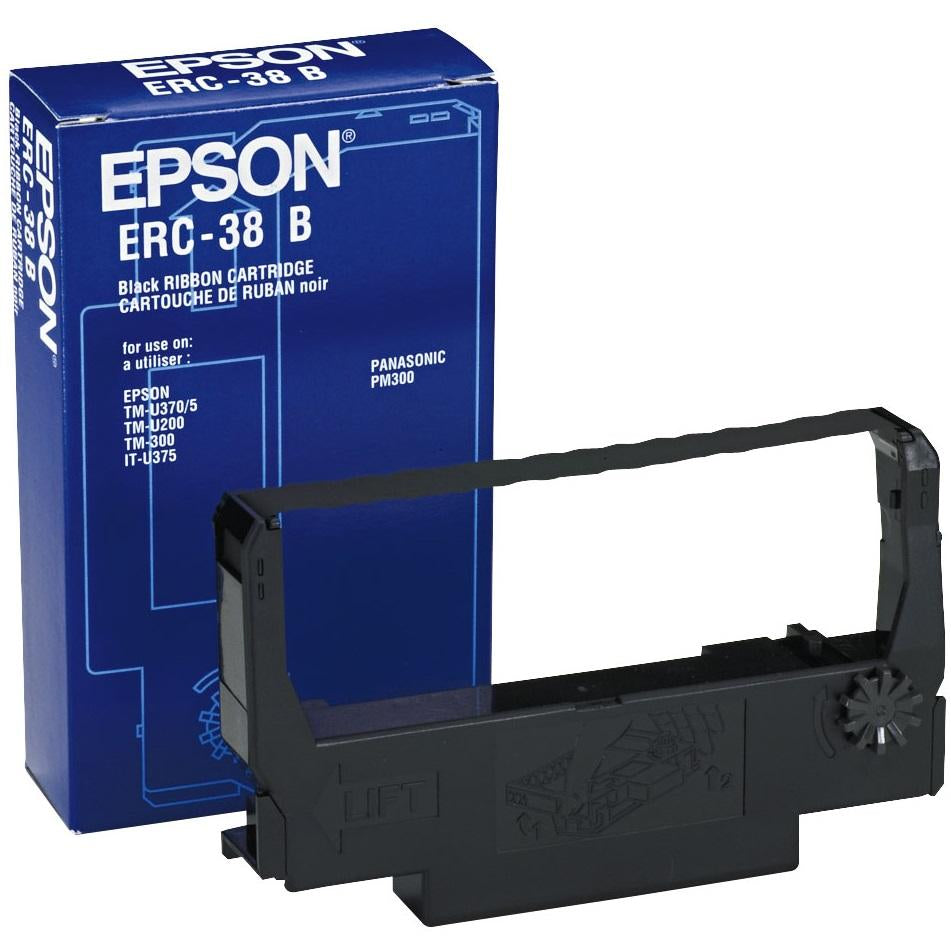 Absolute Toner Epson Genuine ERC38B Black Print Ribbon Cartridge Original Epson Cartridges