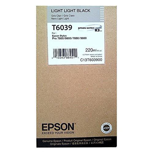 Absolute Toner Genuine Original OEM T603900 EPSON Ultrachrome Light Light Black Cartridge Original Epson Cartridges