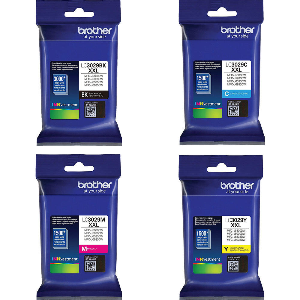 Absolute Toner Generic Brother LC3029 Extra High Yield Color (BK/C/M/Y) Ink Cartridge Combo Pack (LC-3029) Original Brother Cartridges