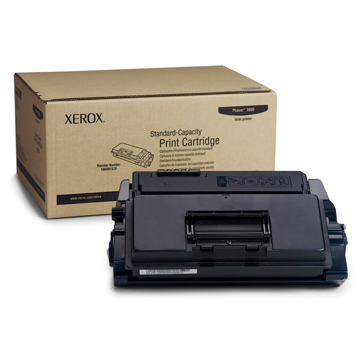 Absolute Toner Genuine Xerox 106R01370 Black Toner Cartridge For Phaser 3600 | Original OEM Original Xerox Cartridges