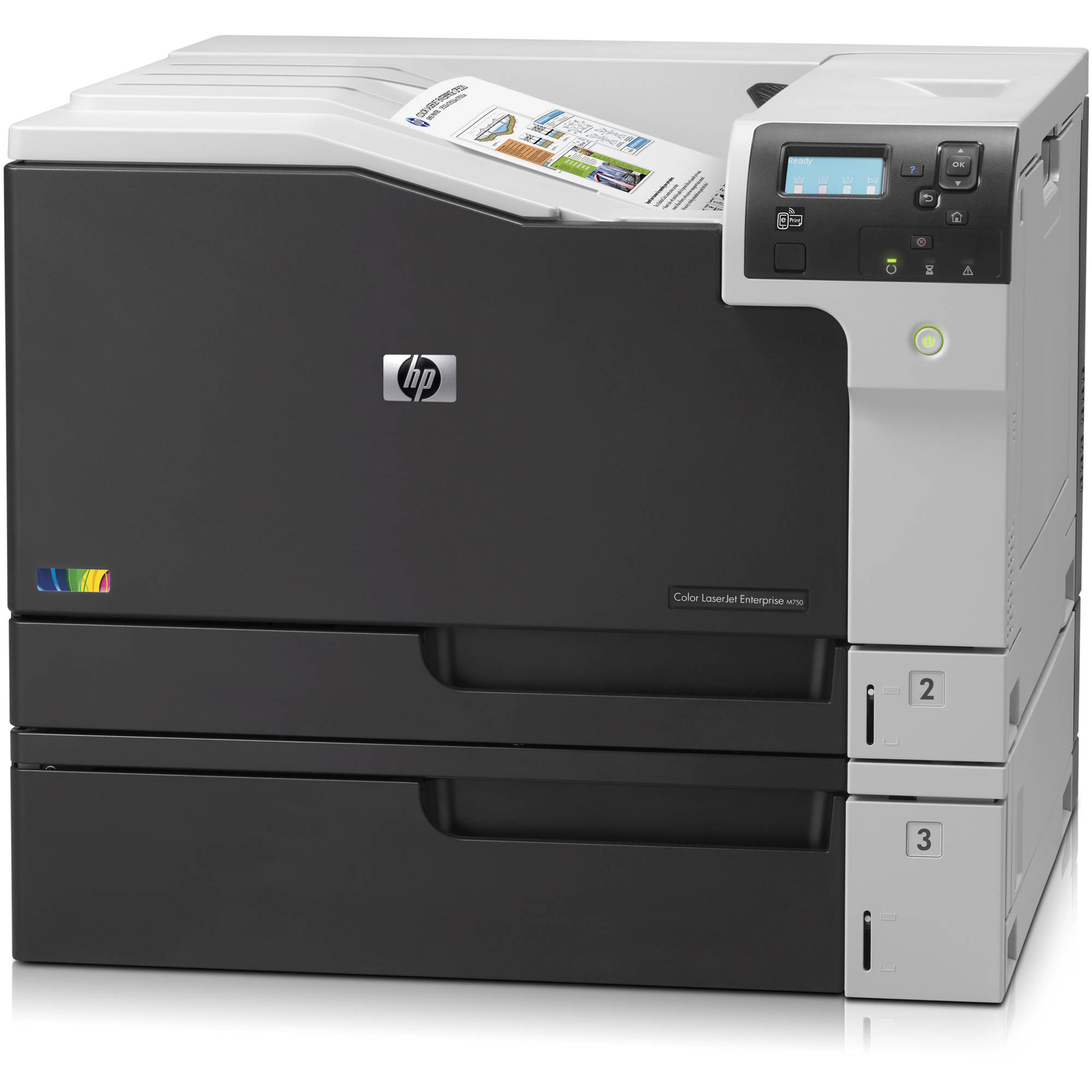 Absolute Toner $35/Month HP Color Laserjet Enterprise M750dn (D3L09A) Printer, 11x17 With Automatic Duplex Printing And Two Trays For Your Home/Office - Easy To Use Color Printer Laser Printer