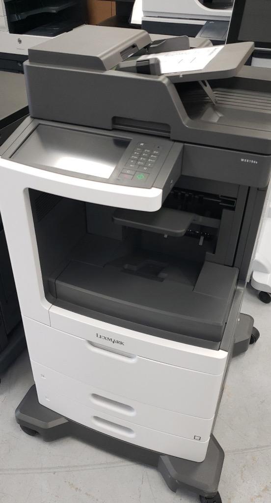 Absolute Toner $24.63/month - REPO Lexmark MX-810de MX810de MX810 Monochrome Laser Multifunction Printer Repossessed - Lease to Own a Powerful Office Printer Showroom Monochrome Copiers