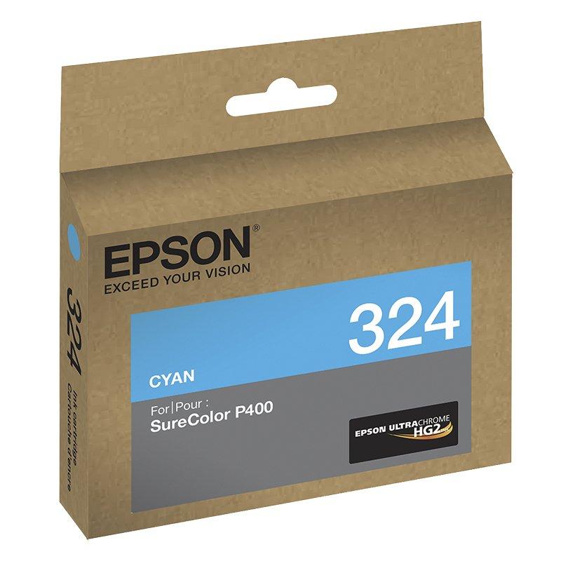 Absolute Toner Genuine Epson OEM T324 Cyan Ultra Chrome HG2 Ink Cartridge (T324220) Original Epson Cartridges