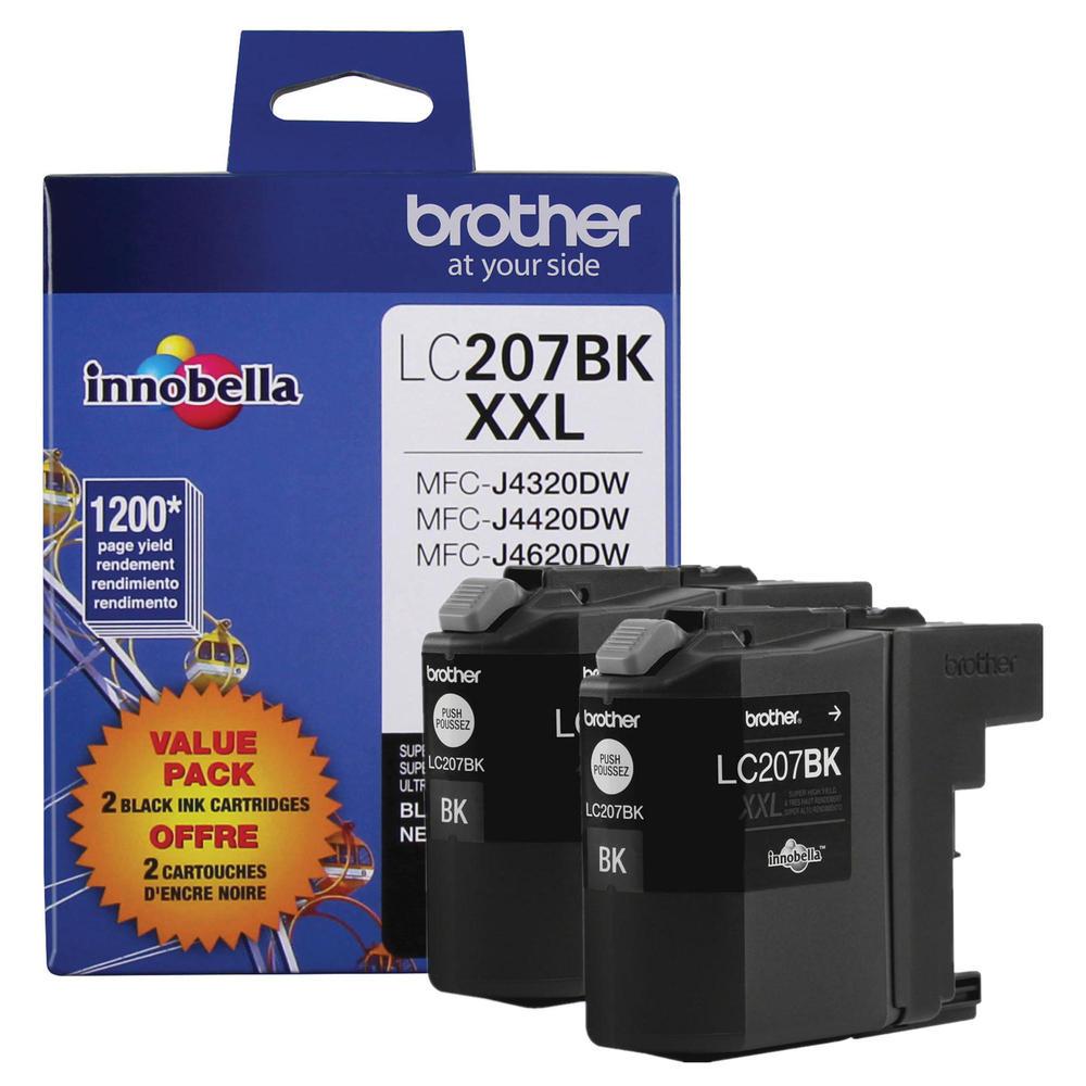 Absolute Toner Original Brother LC2072PKS Genuine OEM Black 2 Pack Super Hy Ink Cartridge Brother Ink Cartridges