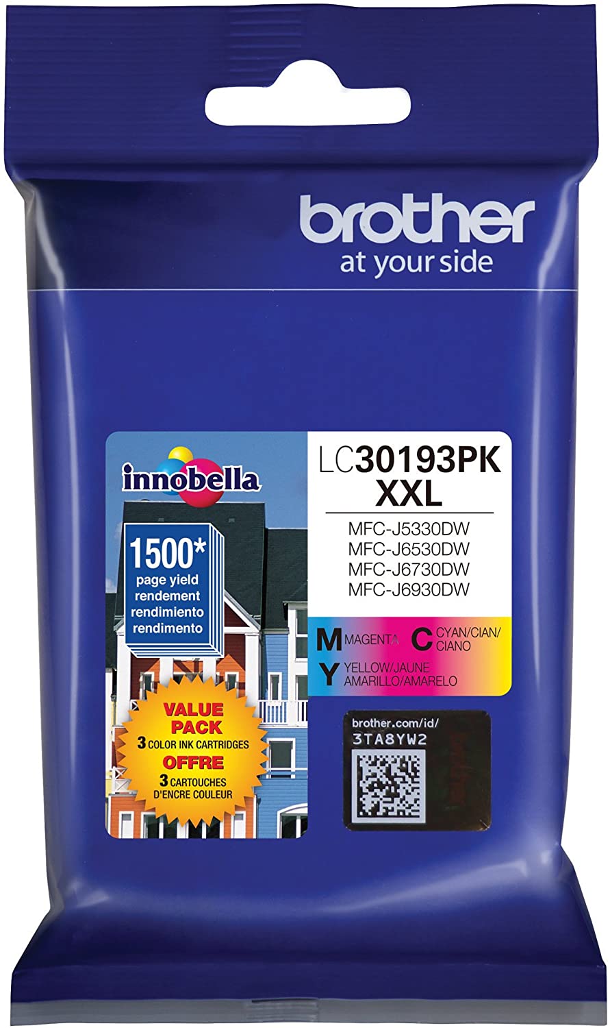 Absolute Toner Genuine Brother LC30193PK Super High Yield Ink Cartridge Cyan Magenta Yellow-3 pack Original Brother Cartridges