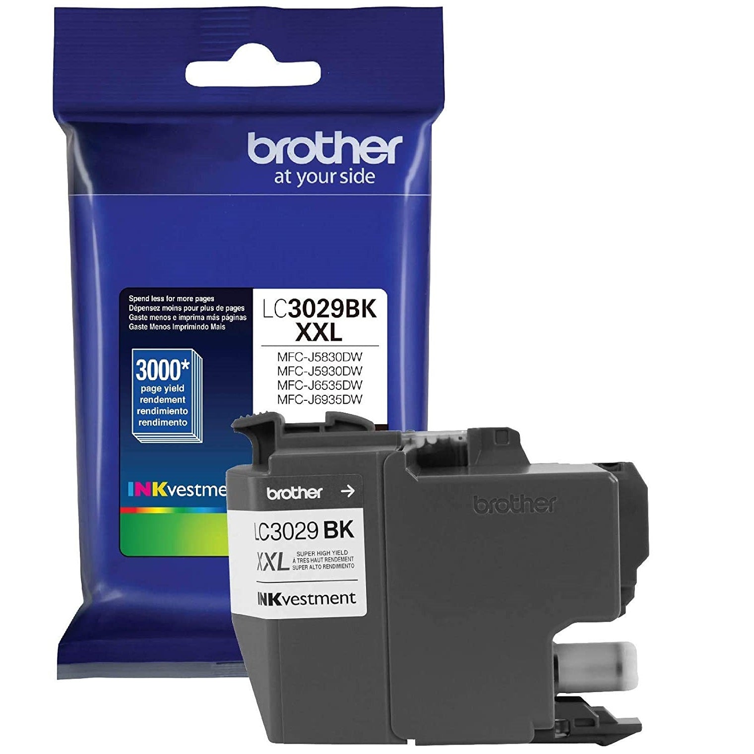 Absolute Toner Brother Genuine LC3029BK Super High Yield Black Ink Cartridge - LC3029BKS, Page Yield Up To 3000 Pages Original Brother Cartridges