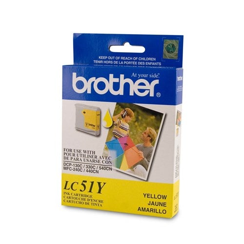 Absolute Toner Brother LC51Y Yellow Yiled Genuine OEM Ink Cartridge | LC51YS Original Brother Cartridges