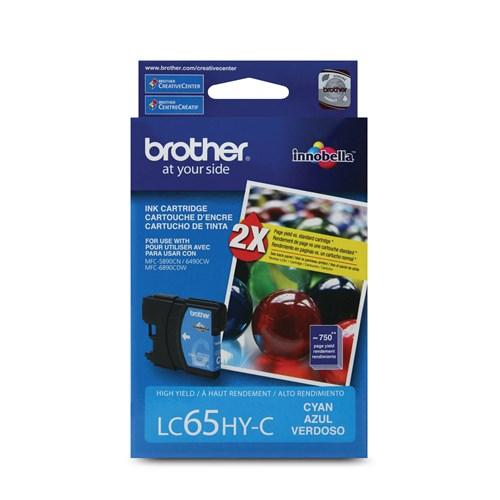 Absolute Toner Brother LC65HYCS Genuine OEM Cyan High Yield Ink Cartridge, LC65 Original Brother Cartridges