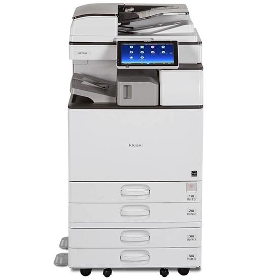 Absolute Toner Ricoh MP 3055 B/W Monochrome Laser Multifunction Printer Copier Scanner 11x17 Large Commercial feeder with on pass duplex For Office (ALL-INCLUSIVE BULK PAGES INCLUDED) Showroom Monochrome Copiers