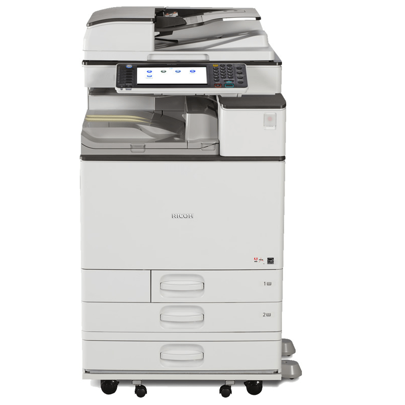 Absolute Toner Ricoh MP C3003 Full Size Color Laser Multifunction Printer Copier Scanner With duplex feeder 11x17 12x18 For Office (ALL-INCLUSIVE BULK PAGES INCLUDED) Showroom Color Copiers