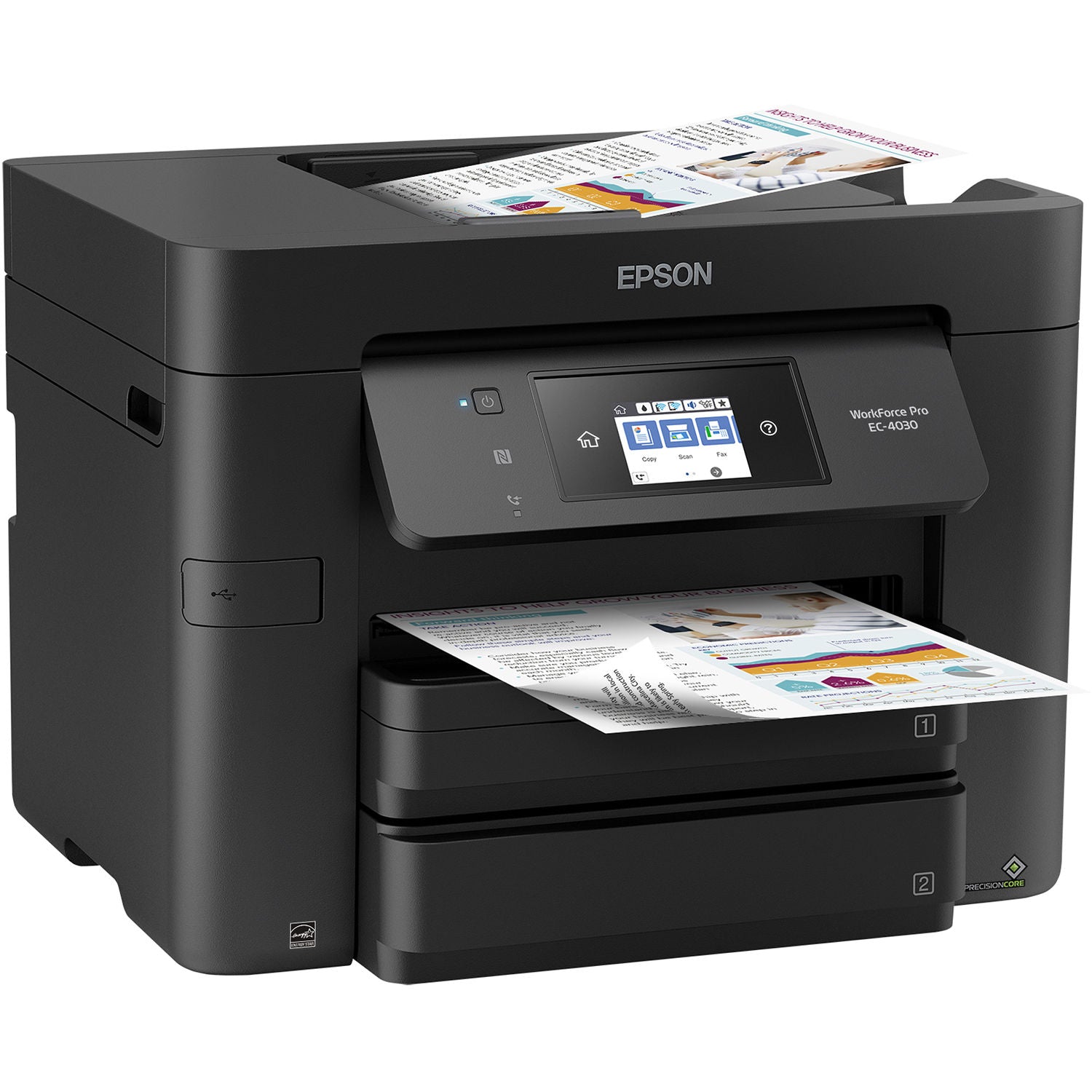 Absolute Toner New Epson Workforce Pro EC-4030 High-Speed Wireless Color Inkjet Multifunction Printer With Automatic Duplex Printing Showroom Color Copier