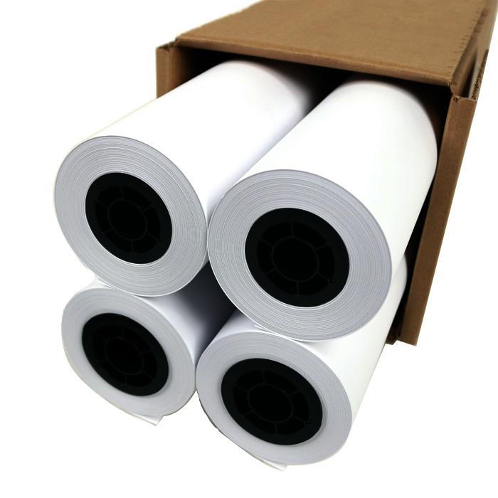 Absolute Toner Pack of 4 Paper Rolls 24" x 150" for Wide Format Plotter Printer | Absolute Toner Paper
