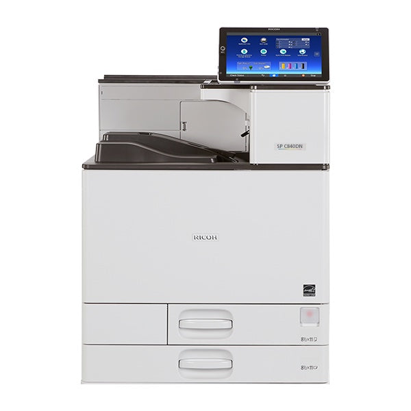 Absolute Toner $29/Month Ricoh 11x17 12x18 Duplex Network Laser Color Printer SPC C840DN (408105) With High Quality Print And 10.1 Inch LCD Touchscreen - Easy To Use Color Printer Showroom Color Copier