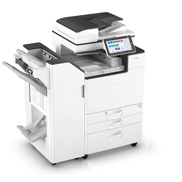 Absolute Toner $79.83/Month LOW PAGE COUNT Ricoh IM C2500 df With DUAL-CASSETTE(2) And 1200dip Resolution 11x17 12x18 Multifunction Business Printer/Copier/Scanner/Fax Machine With ADVANCED FINISHER Printers/Copiers