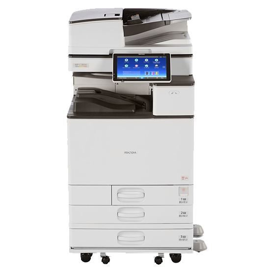 Absolute Toner $72/Month Ricoh MP C3504 35PPM Office Commercial Color Copier Laser Printer Scanner, 11X17, 12x18 With Duplex, Network, ConnectKey Technology For Mid-Size, Large Workgroups And Busy Offices Showroom Color Copiers