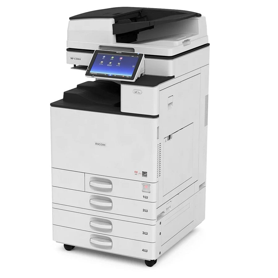 Absolute Toner $69/Month Ricoh MP C6004EX 60PPM Office Color Laser Multifunction Photocopier Printer (Copy, Scan, Optional Fax) 11X17, 12x18 With 1200 x 1200 Dpi Print Resolution Showroom Color Copiers