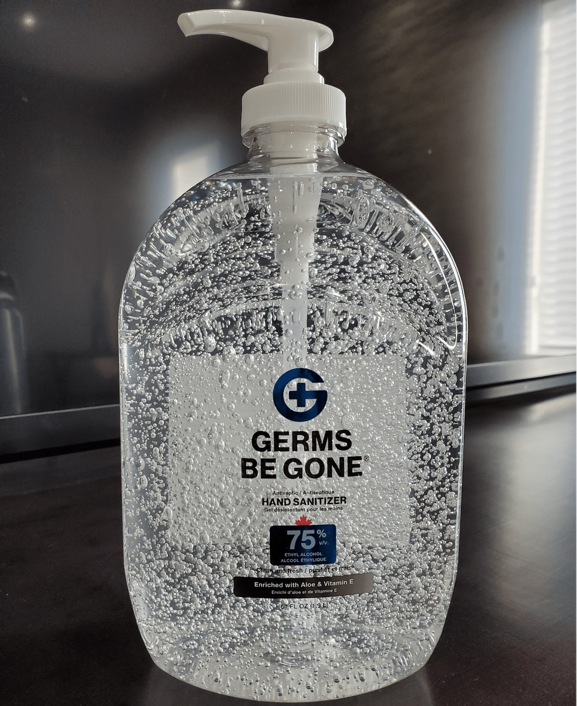 Absolute Toner From $28.32 X-LARGE (64 OZ) 1.9 Liter Germs Be Gone® 75% Alcohol, Aloe and Vitamin E Health CANADA Approved - GEL Hands Sanitizer Sanitizer