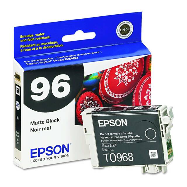 Absolute Toner Epson 96 Original Genuine OEM Matte Black Ink Cartridge | T096820 Original Epson Cartridge