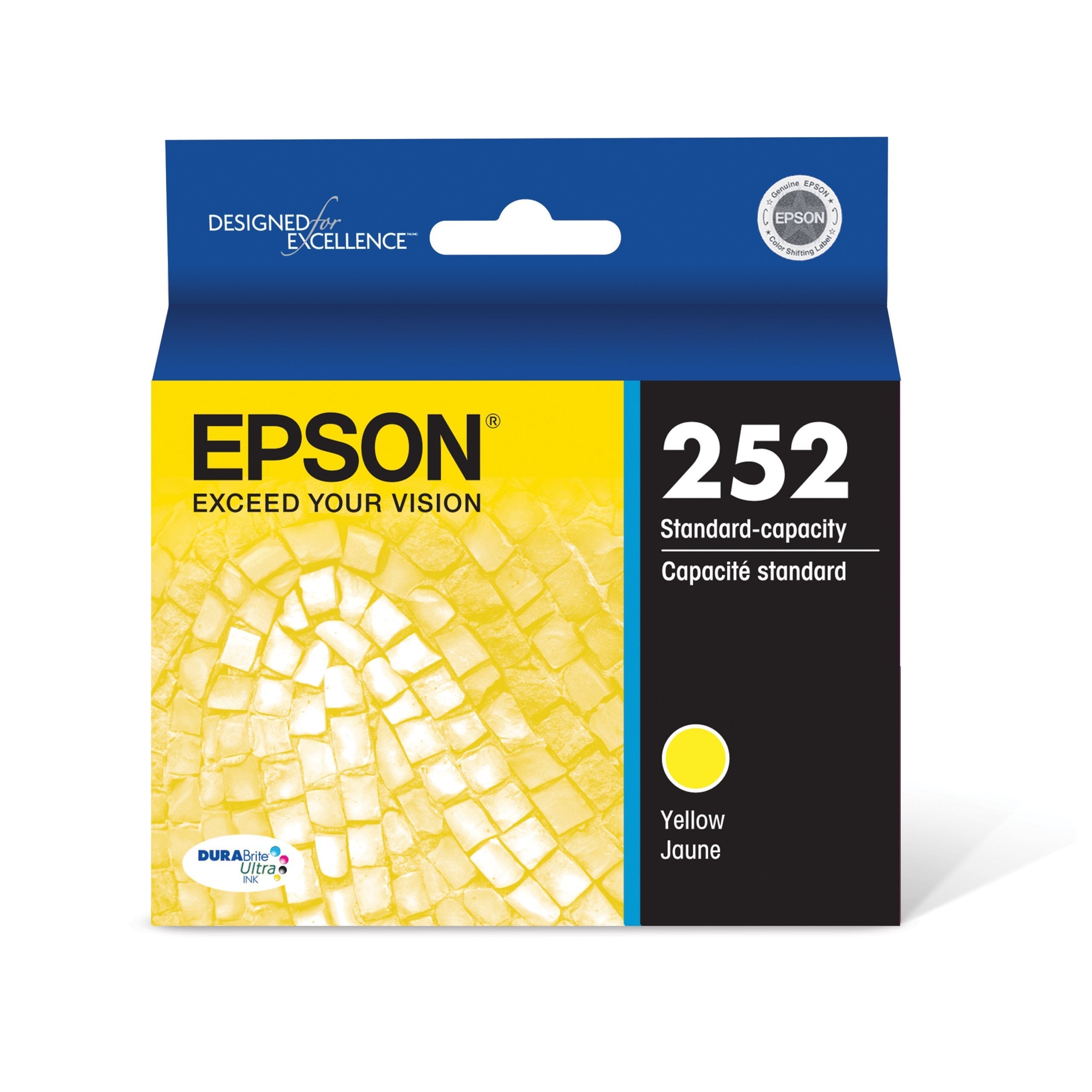 Absolute Toner Epson 252 Original Genuine OEM Durabrite Yellow Ink Cartridge | T252420S Original Epson Cartridge