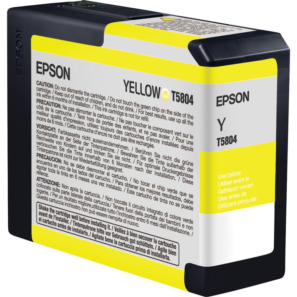 Absolute Toner Epson Original Genuine OEM Yellow Ink Cartridge | T580400 Original Epson Cartridges