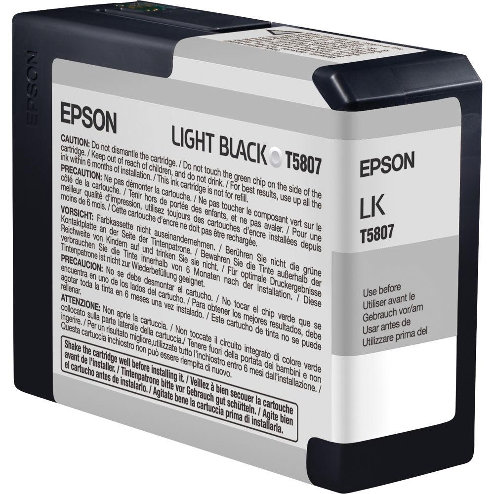 Absolute Toner Epson Original Genuine OEM Light black Ink Cartridge | T580700 Original Epson Cartridge