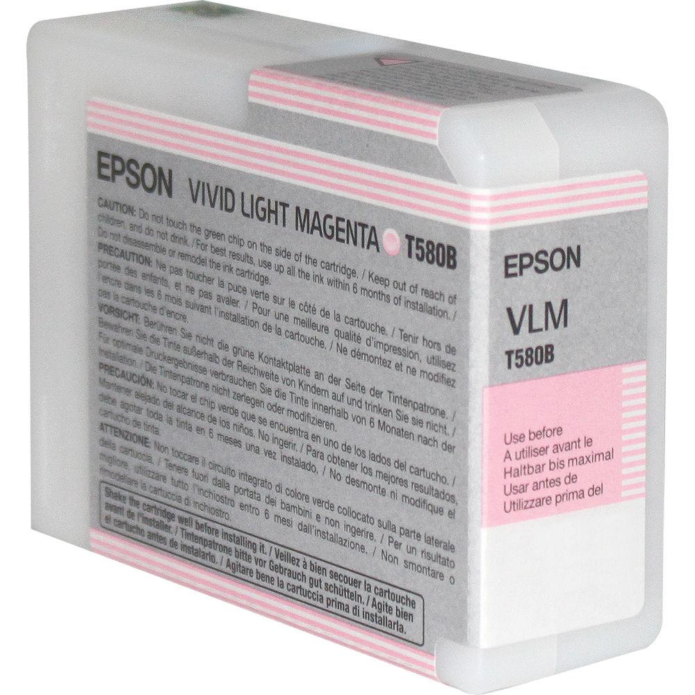 Absolute Toner Epson Original Genuine OEM Vivid Light Magenta Ink Cartridge | T580A00 Original Epson Cartridge
