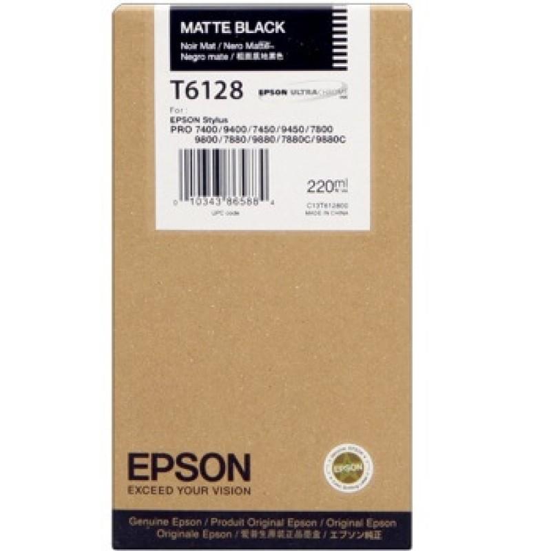Absolute Toner Genuine OEM Original T612800 EPSON Ultrachrome Matte Black Cartridge Original Epson Cartridges