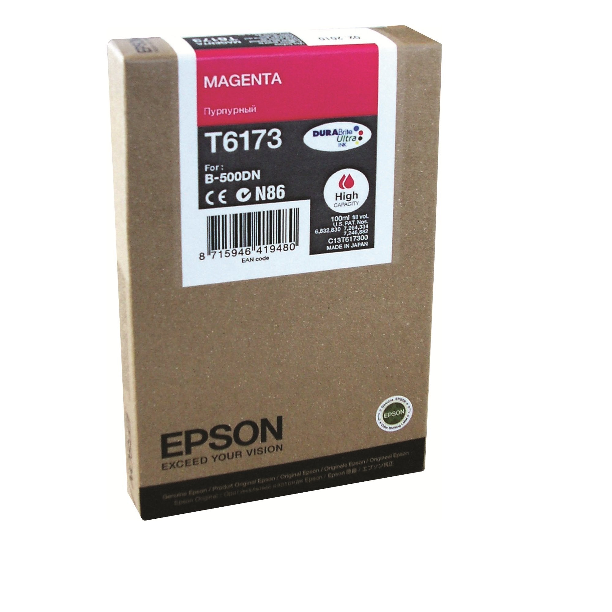 Absolute Toner Epson Original Genuine OEM Magenta Ink Cartridge | T617300 Original Epson Cartridges