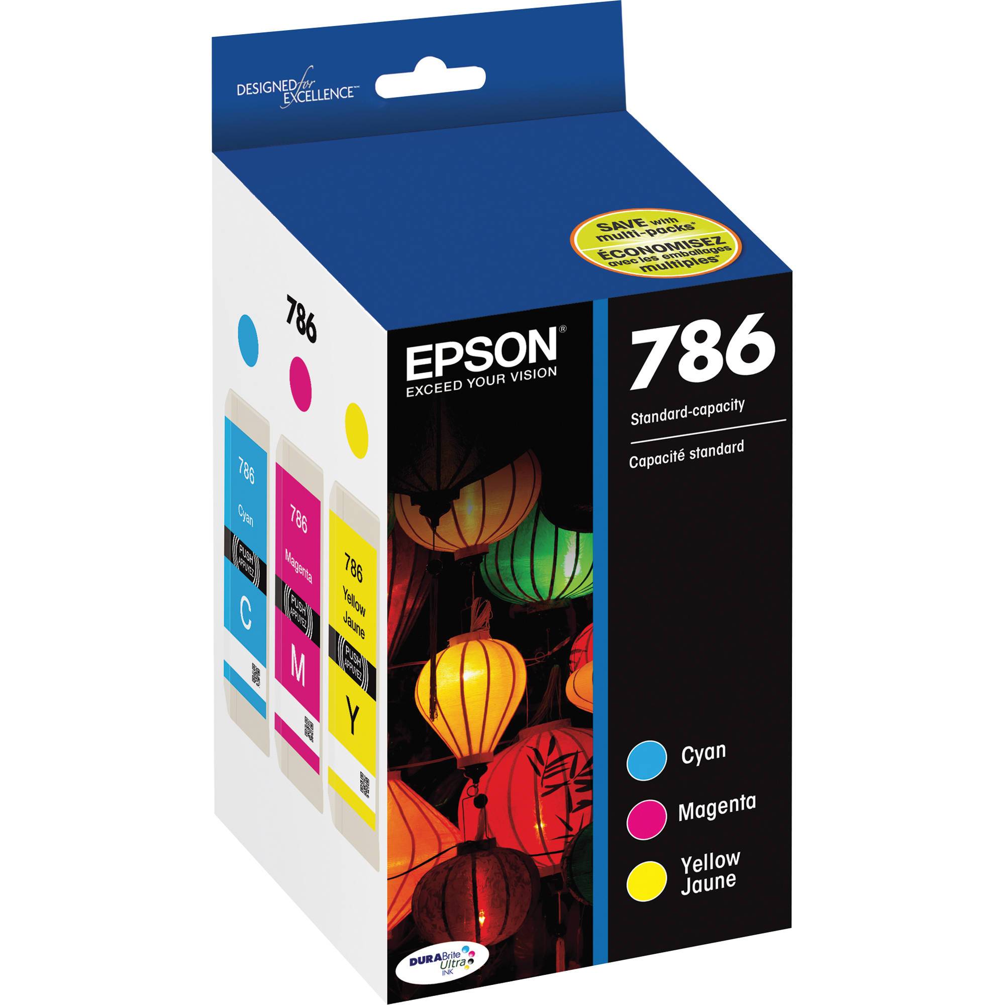 Absolute Toner Epson 786 Original Genuine OEM Combo Ink Cartridge | T786120BCS Original Epson Cartridge