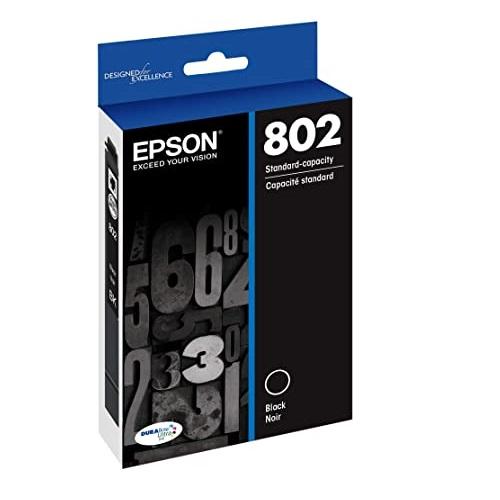 Absolute Toner Epson 802 Original Genuine OEM Black Ink Cartridge | T802120S Original Epson Cartridge