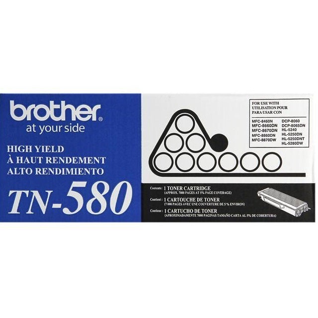 Absolute Toner Brother TN580 Black Toner Cartridge Original Genuine OEM High Yield Brother Toner Cartridges