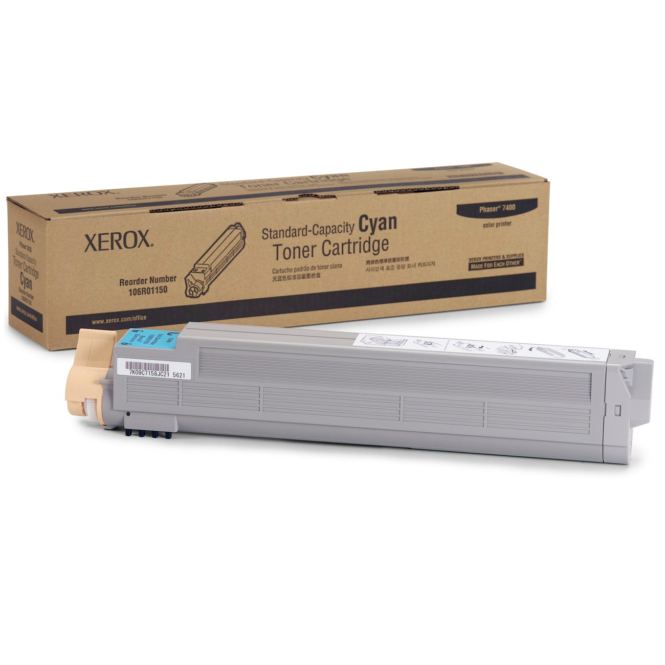 Absolute Toner XEROX 106R01150 Genuine Cyan Toner Cartridge For Xerox Phaser 7400 Color Laser Printer Original Xerox Cartridges