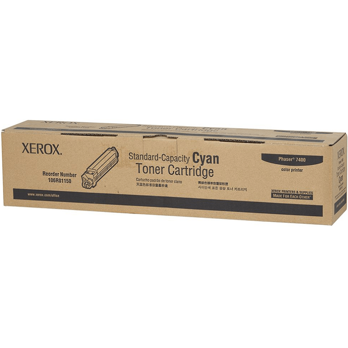 Absolute Toner XEROX 106R01150 Genuine Cyan Toner Cartridge For Xerox Phaser 7400 Color Laser Printer Original Xerox Cartridges
