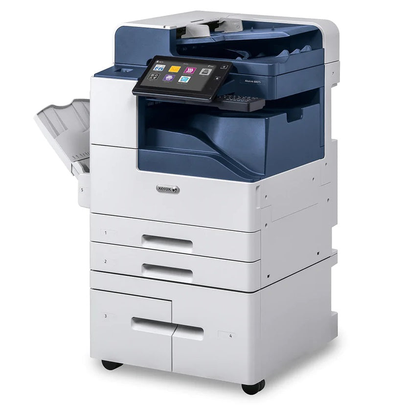 Absolute Toner $69/Month Xerox Altalink B8055 55PPM Monochrome Multifunction Laser Copier Printer Color Scanner With Finisher Stapler And Built-in Mobile Connectivity Showroom Monochrome Copiers