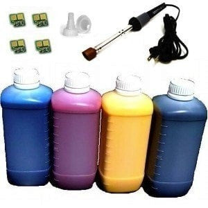 Absolute Toner Compatible Refill for HP 124A Toner Cartridge 4 Bottles with 4 Chips and Tool (Q6000A Q6001A Q6002A Q6003A) HP Refill