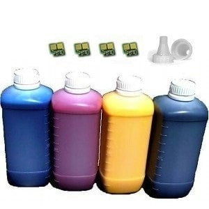 Absolute Toner Compatible Refill for HP 125A Toner Cartridge 4 Bottles with 4 Chips (CB540A CB541A CB542A CB543A) HP Refill