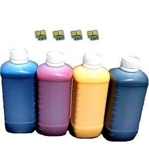 Absolute Toner Compatible Refill for HP 126A Toner Cartridge 4 Bottles + chip (HP CE310A CE311A CE312A CE313A) HP Refill