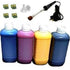 Absolute Toner Compatible Refill for HP 501A/502A Toner Cartridge 4 Bottles with 4 Chips and Tool (Q6470A Q6471A Q6472A Q6473A) HP Refill
