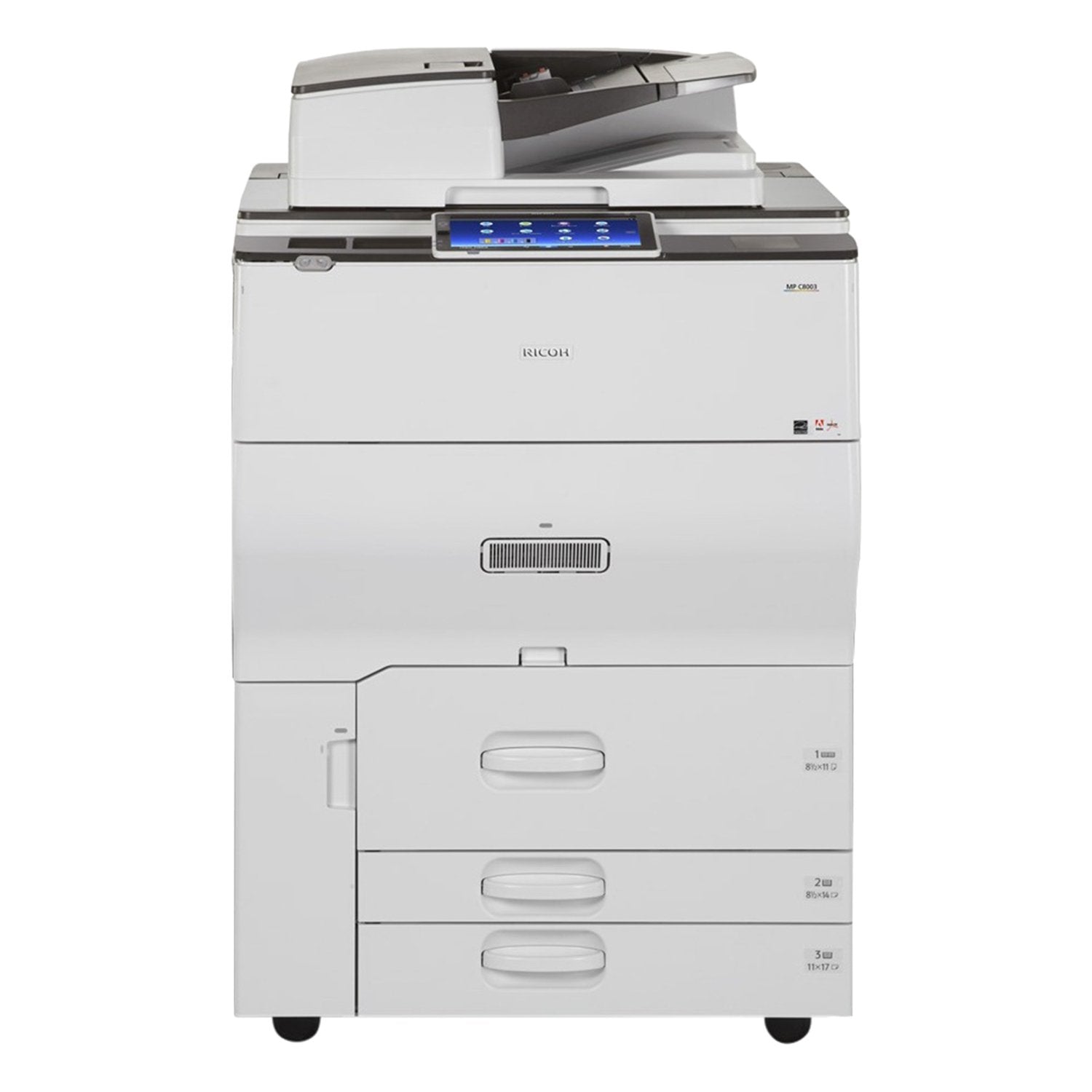 Absolute Toner $125/Month Ricoh MP C8003 Color Laser Multifunction Printer Copy, Scan, Print With Finisher, Prints Upto 80 PPM For Office Use Showroom Color Copiers